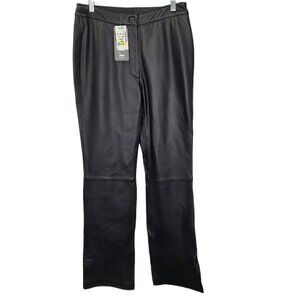 NEW Icicle Size 4 Black Leather Lined Pants $198‎
